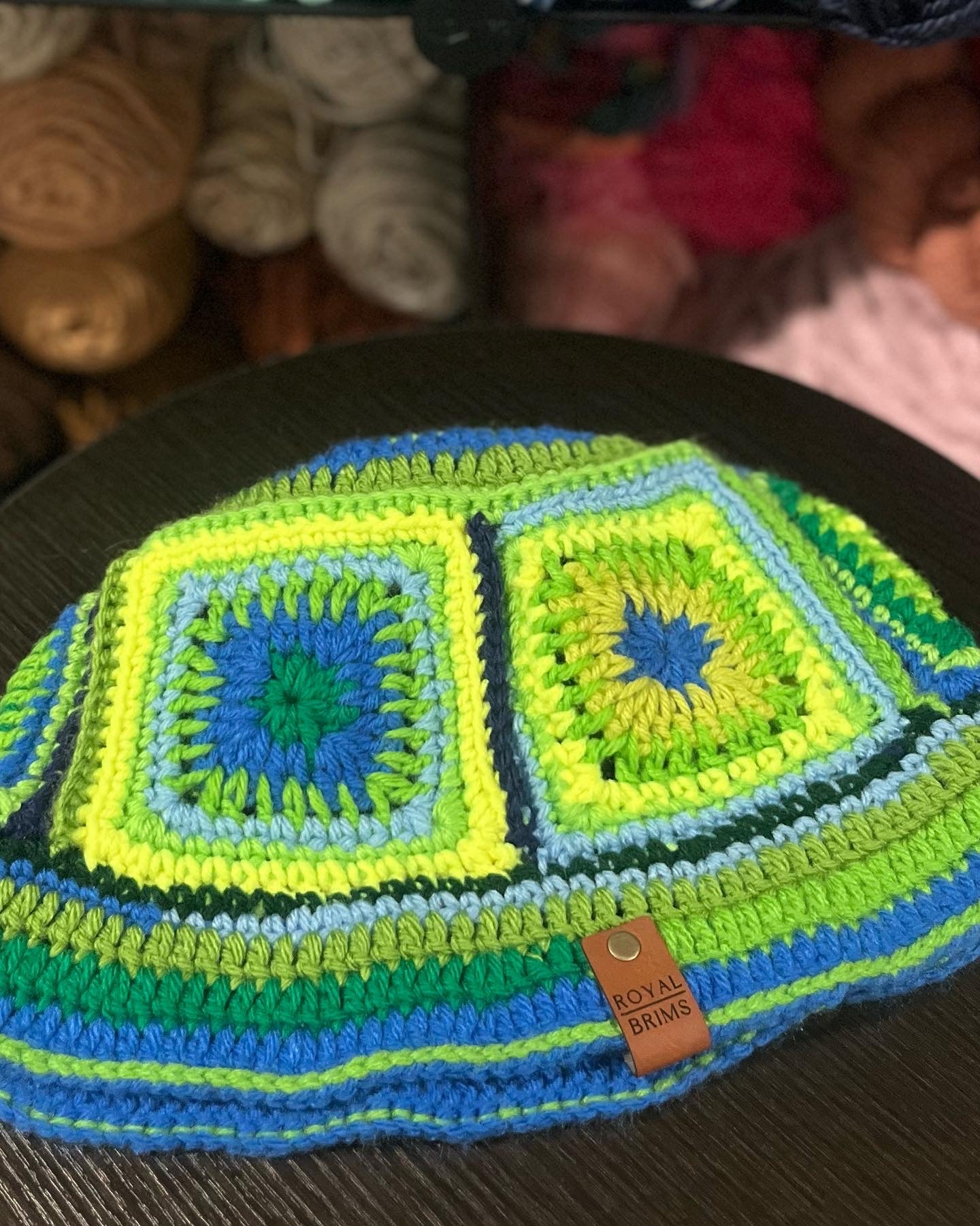 Gramma D Bucket Hat- Royal & Lime