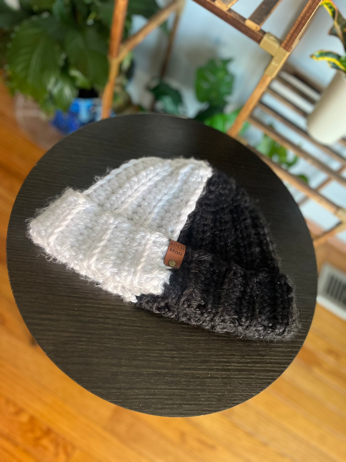 Two Toned Beanie- Black & White