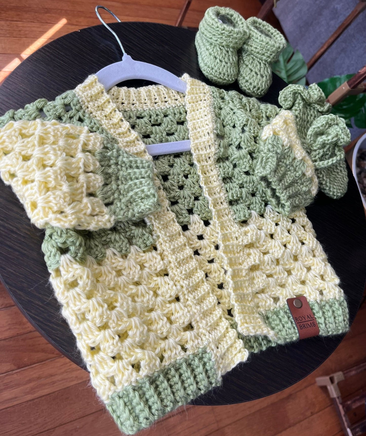 Golden Sage Cardi Set